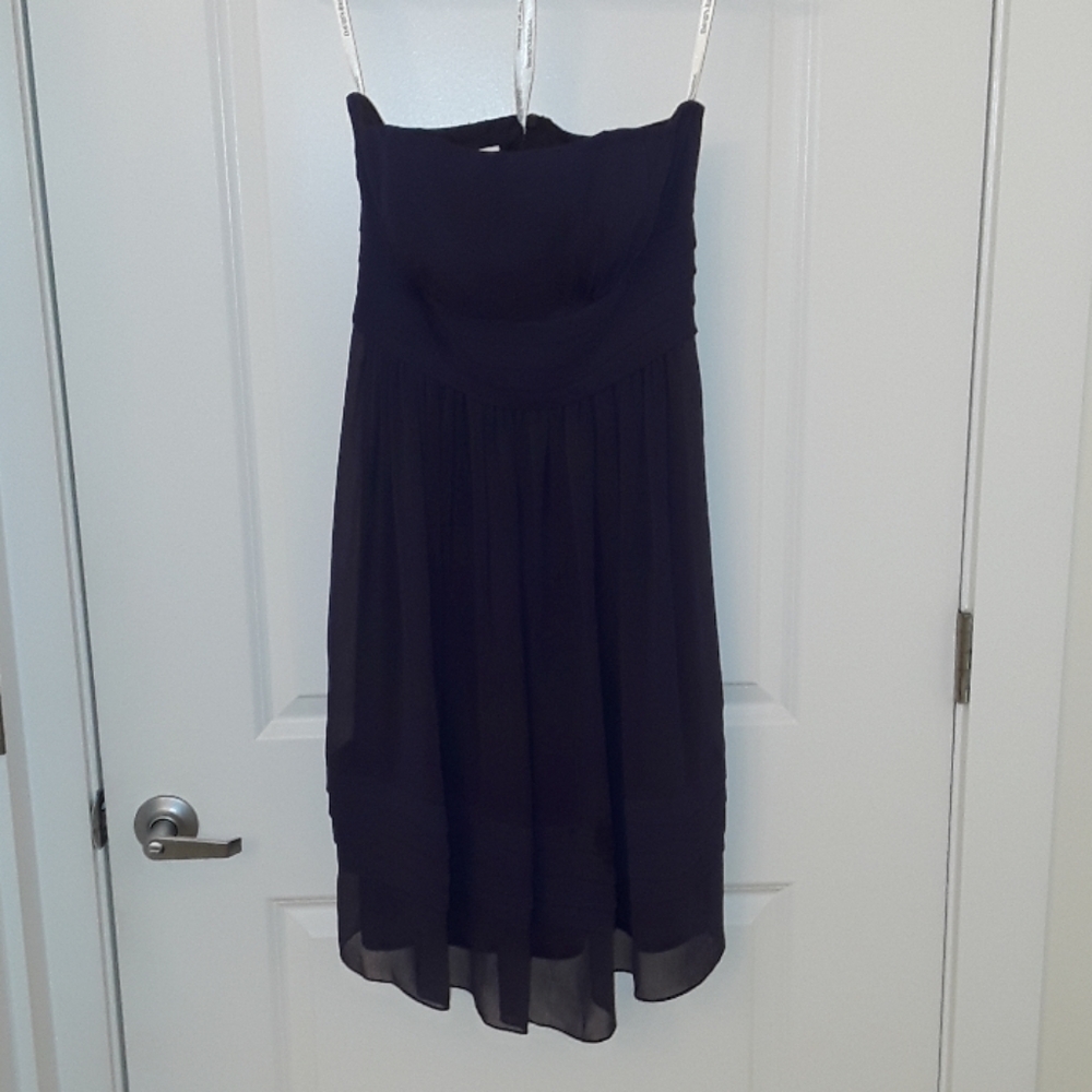 Davids Bridal Plum Strapless Dress